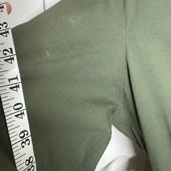Rails Green Maple Olive Smoke Long Sleeve V Neckline Midi Dress Size Medium - Picture 14 of 16